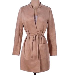 Faux Suede Jacket size S Tan